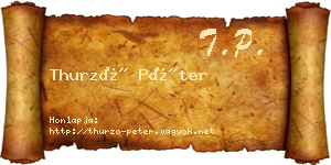 Thurzó Péter névjegykártya