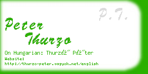 peter thurzo business card